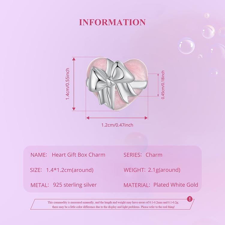 Heart Gift Box Charm