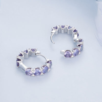 Elegant Zircon Clip-On Earrings