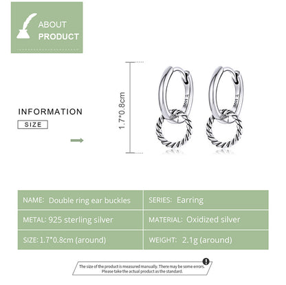 Double Hoop Clip Earrings