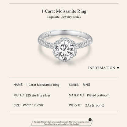 1 Carat Moissanite Ring