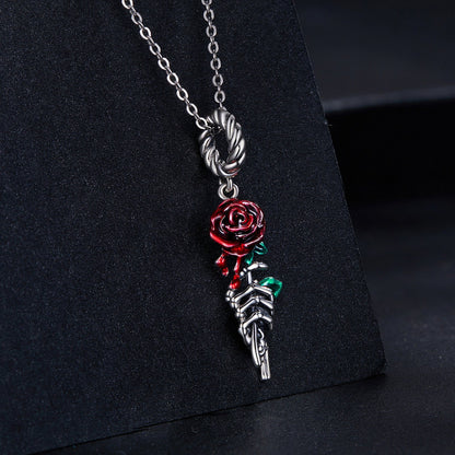 Blood Rose Pendant Charm
