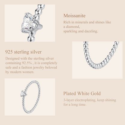 Heart-Shaped Moissanite Ring