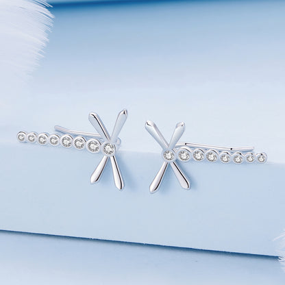 Dragonfly Dangle Stud Earrings