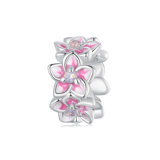 Cherry Flower Stopper Beads Charm