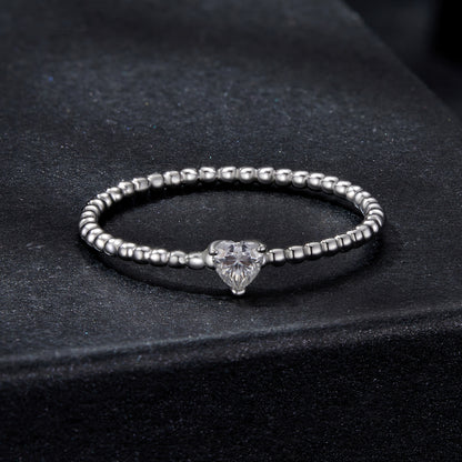 Heart-Shaped Moissanite Ring