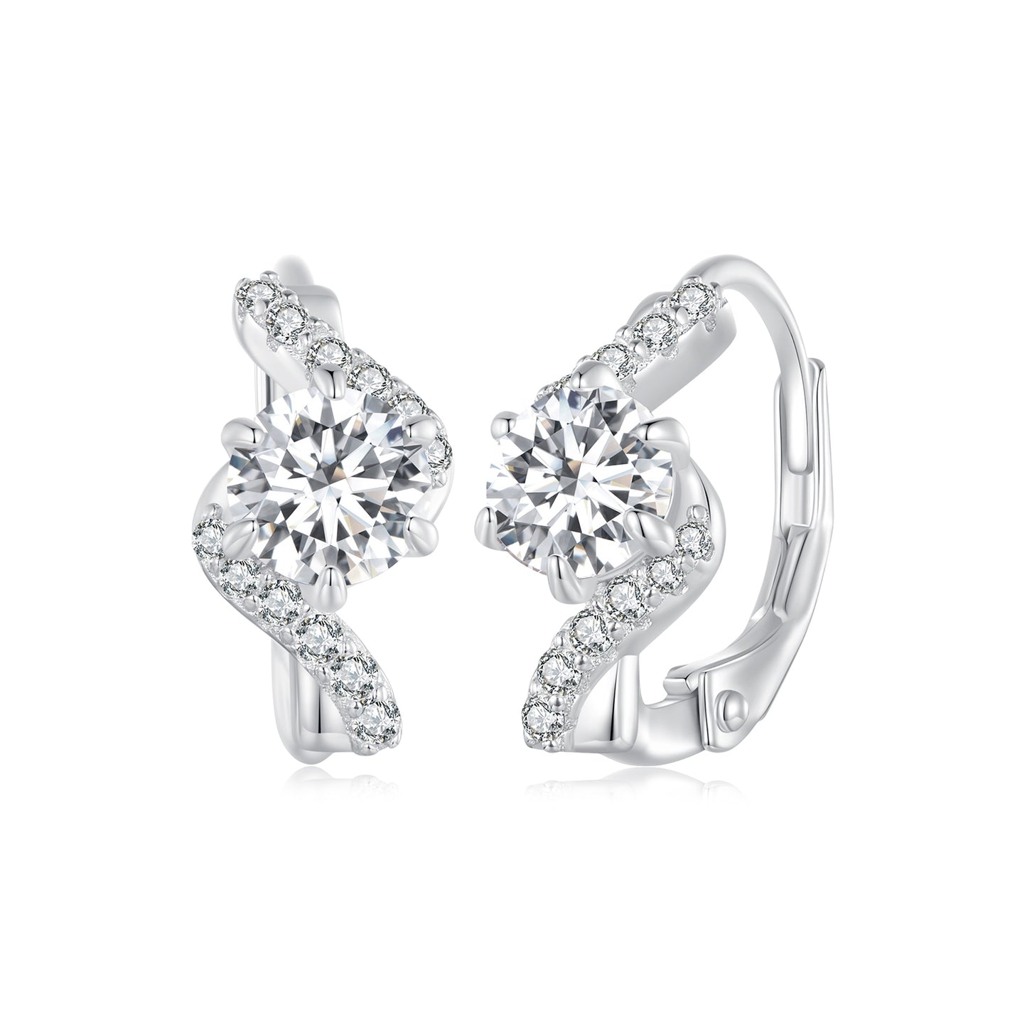 0.5ct Moissanite Spring Ear Climbers