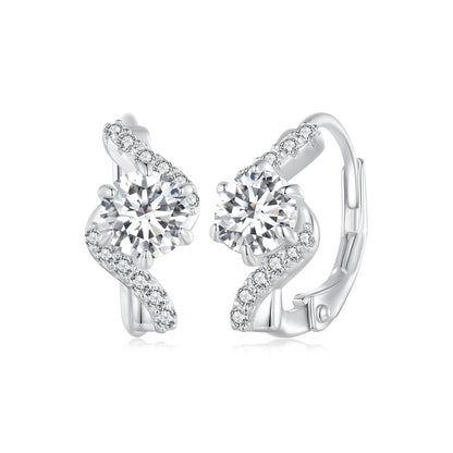 0.5ct Moissanite Spring Ear Climbers