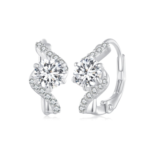 0.5ct Moissanite Spring Ear Climbers