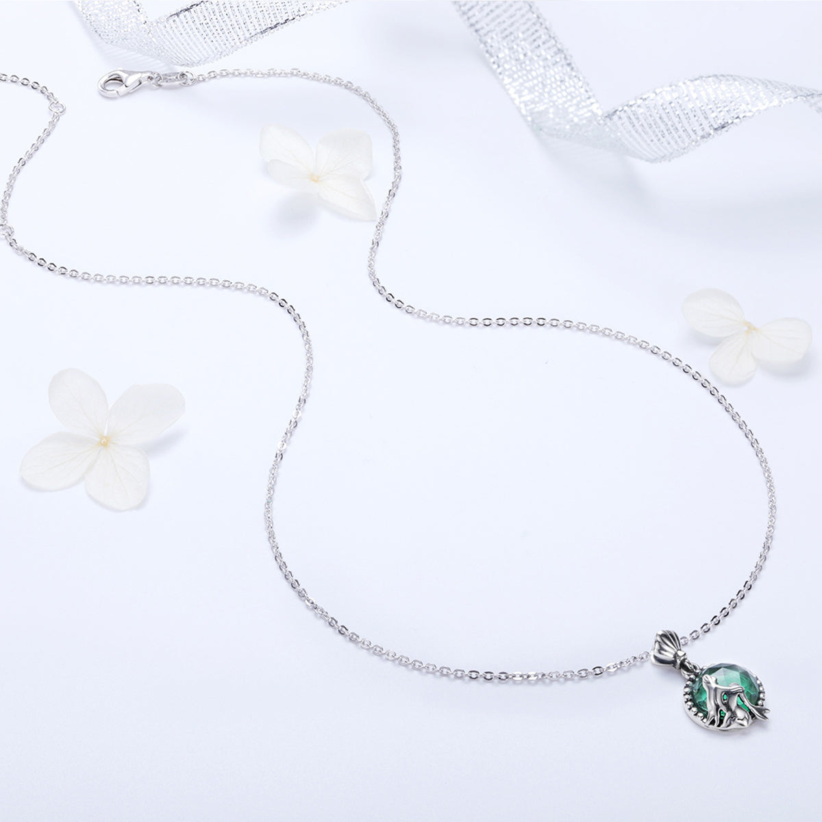 Mermaid Romance Sterling Silver Necklace