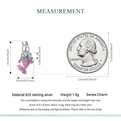 Mermaid Rabbit Charm,