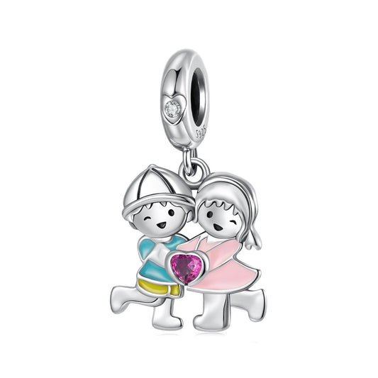Boy & Girl Pendant Charm