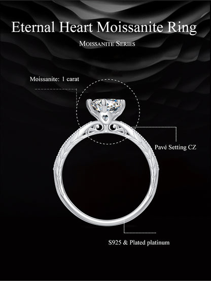 Eternal Heart Moissanite Ring