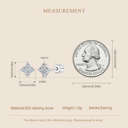 Four-Leaf Clover Moissanite Studs
