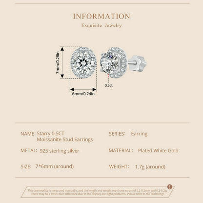 Celestial 0.5ct Moissanite Studs