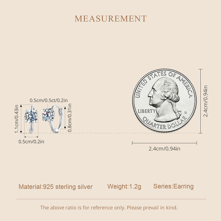 Sparkling Moissanite Ear Climbers