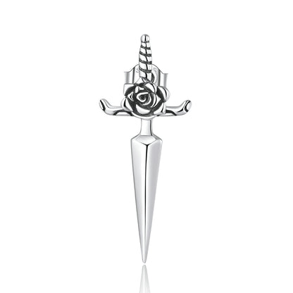Rose Dagger Stud Earrings