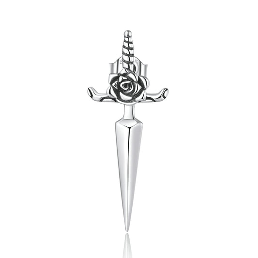 Rose Dagger Stud Earrings
