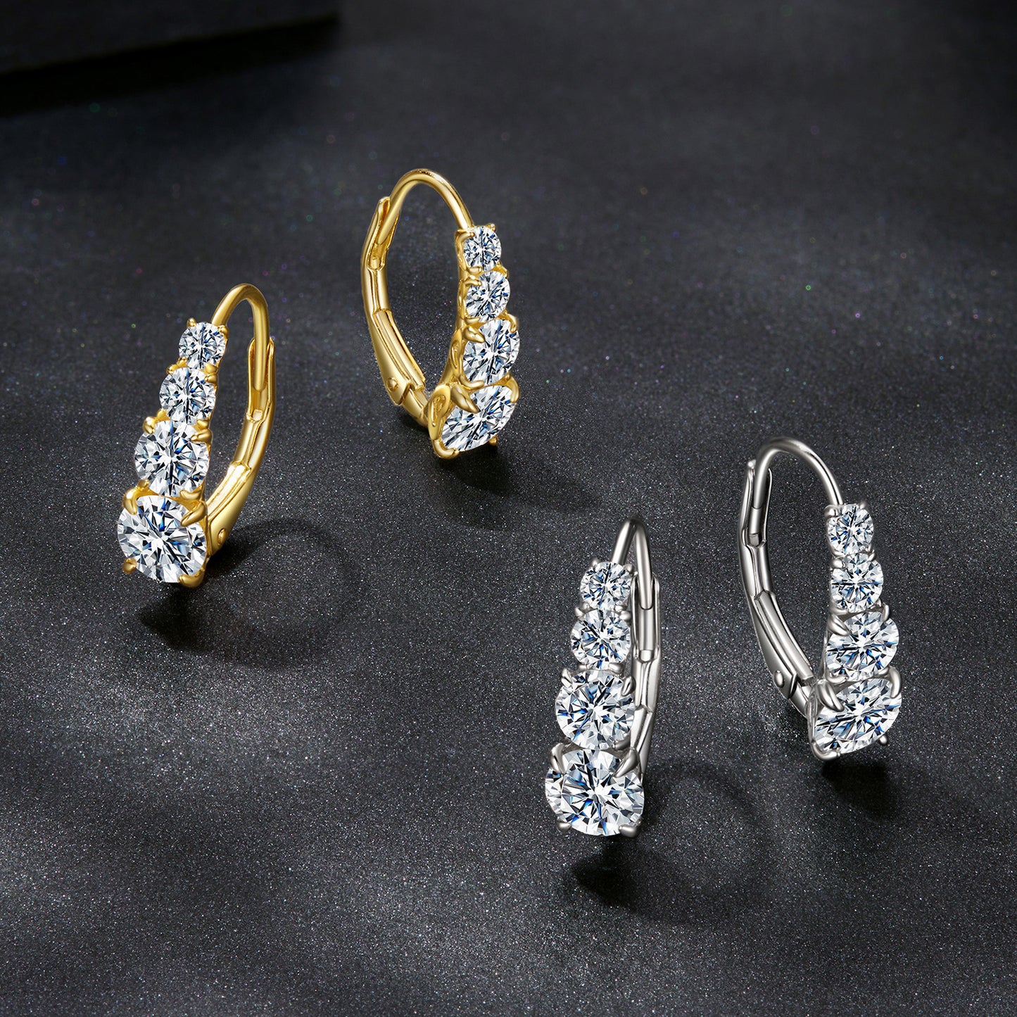 Moissanite Spring Ear Climbers