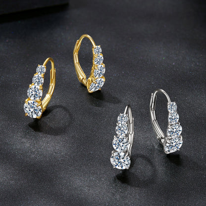 Moissanite Spring Ear Climbers