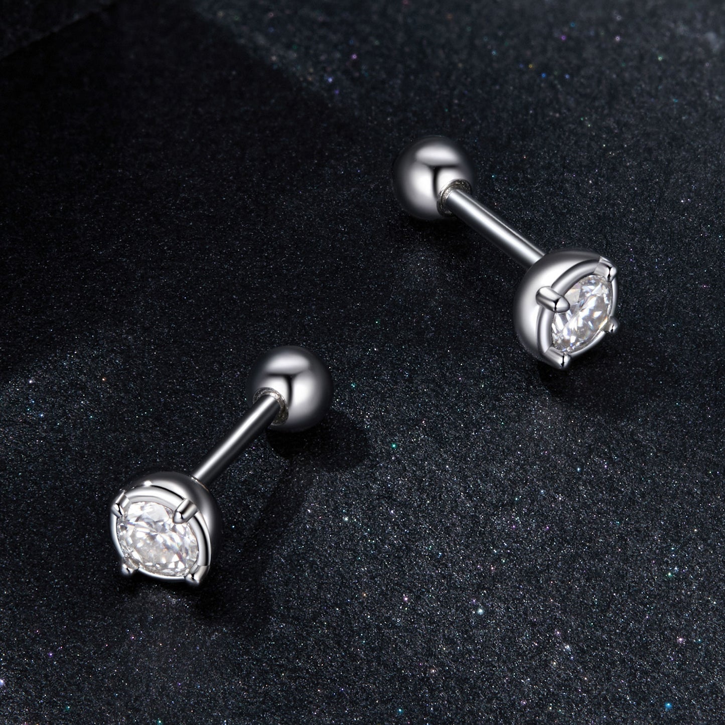 Refined Moissanite Studs