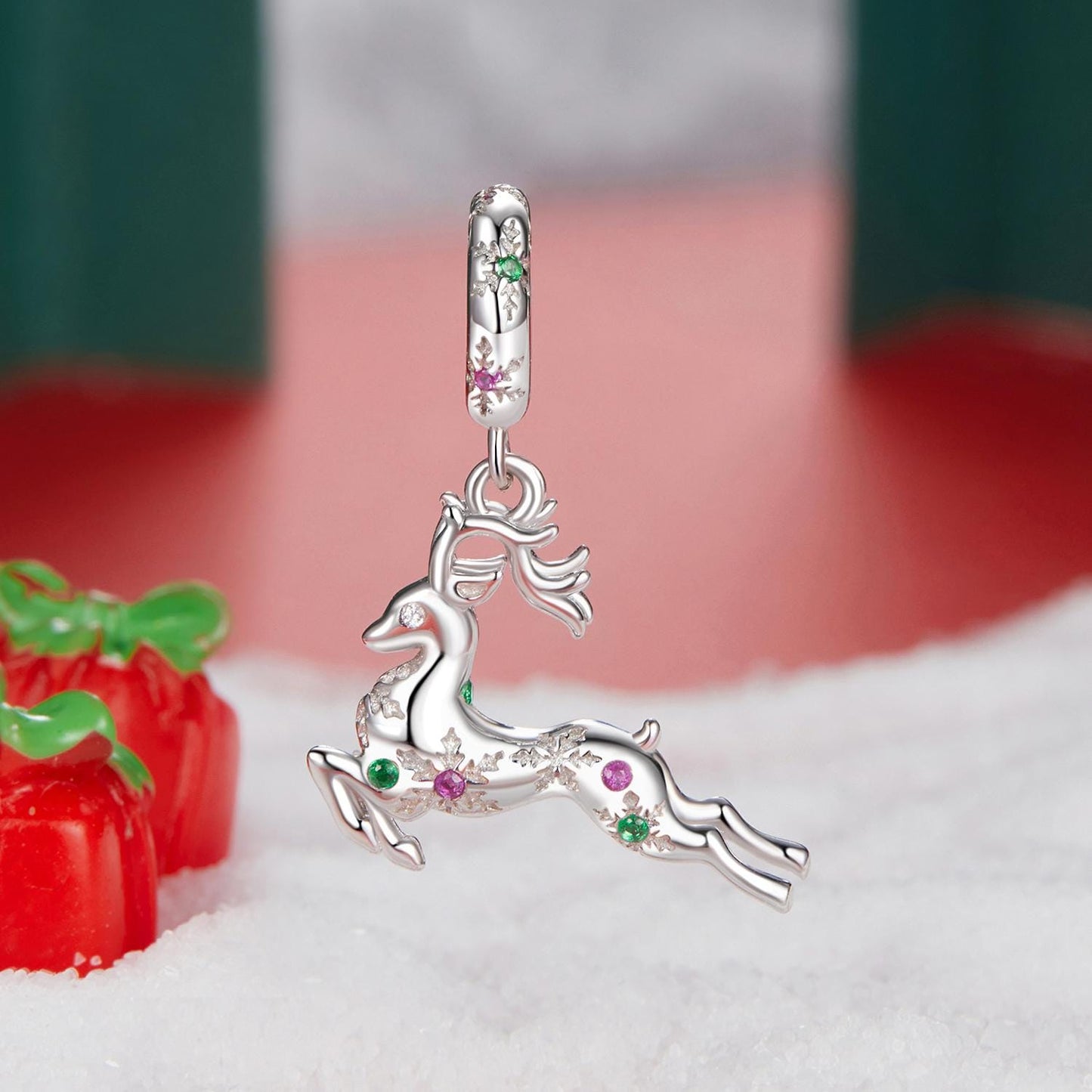 Christmas Reindeer Pendant Charm