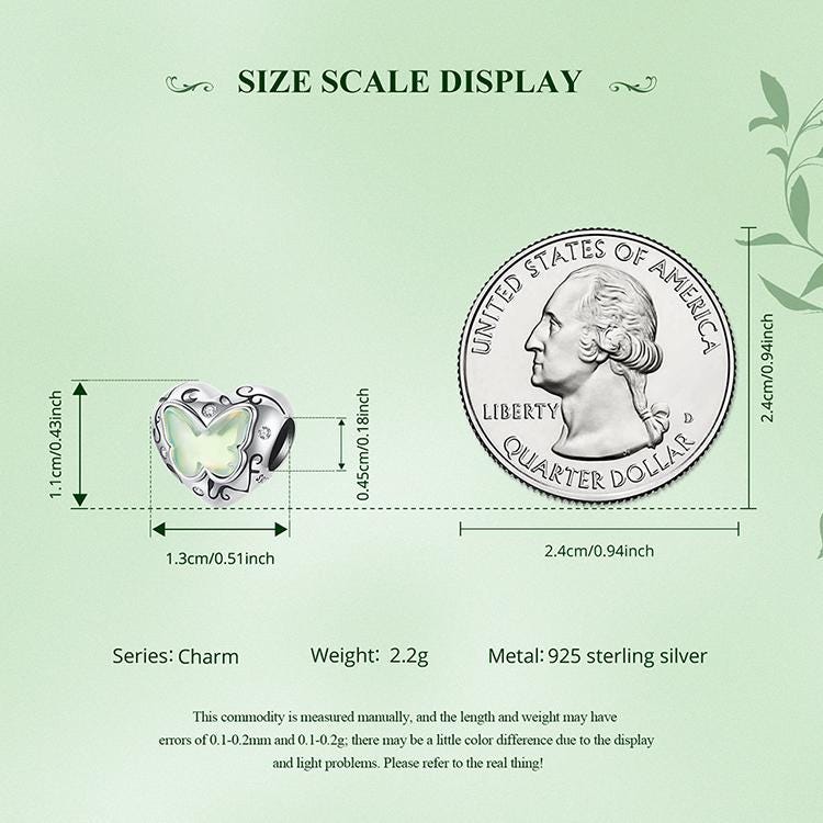 Green Butterfly Charm