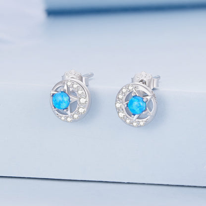 Star and Moon Stud Earrings