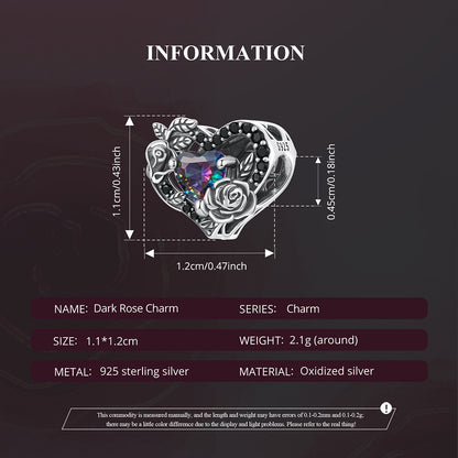 Midnight Rose Beads Charm, SCC3201