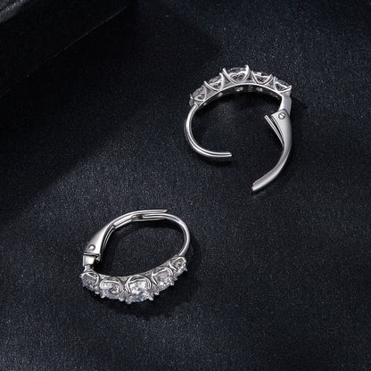 Sparkling Moissanite Spring Ear Climbers