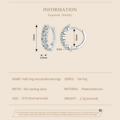 Half-Hoop Moissanite Ear Climbers