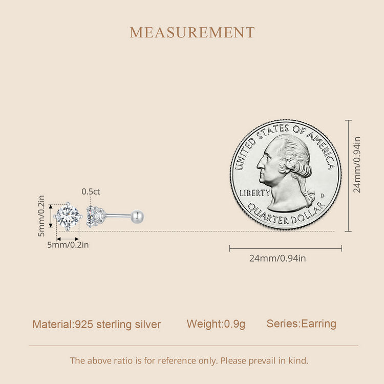 Patterned Spiral Ball Moissanite Studs