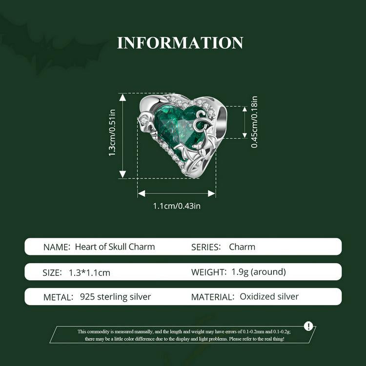Heart of Skull Charm