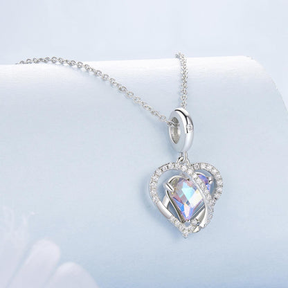 Interweaving Heart Pendant Charm