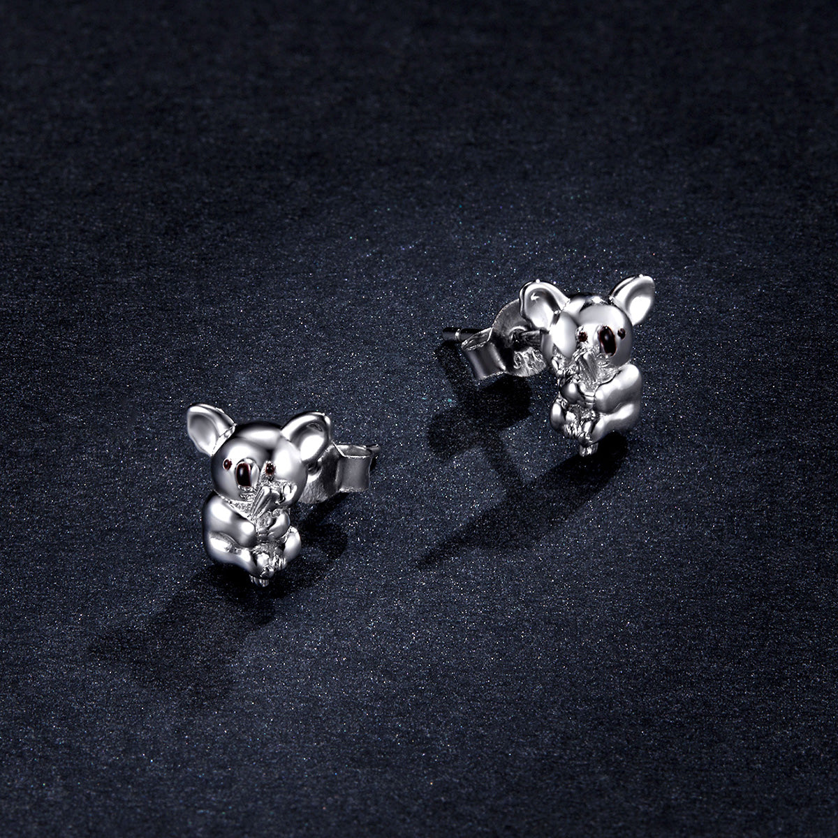Compact Koala Hoop Earrings