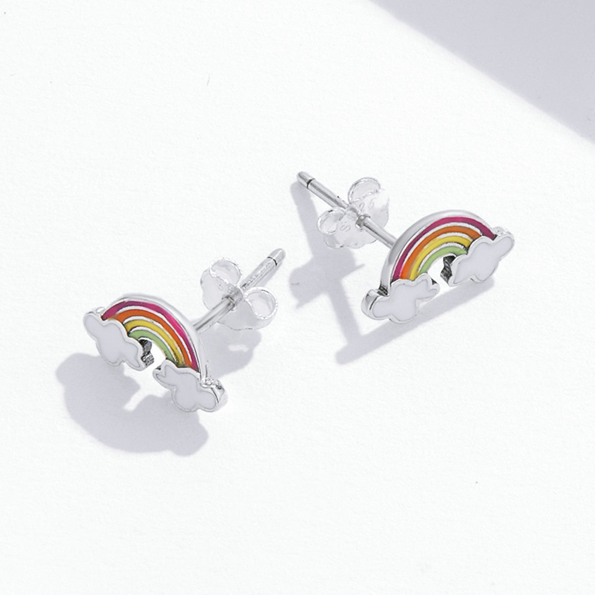 Rainbow Cloud Stud Earrings