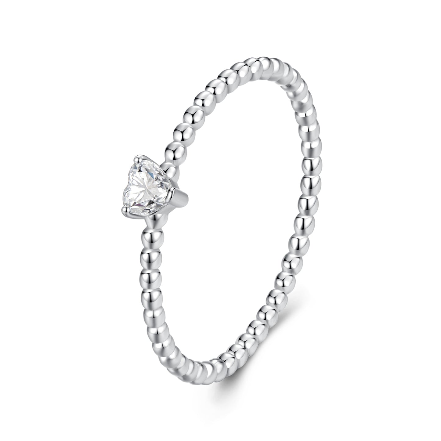 Heart-Shaped Moissanite Ring