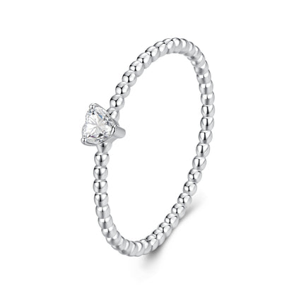 Heart-Shaped Moissanite Ring