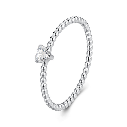 Heart-Shaped Moissanite Ring