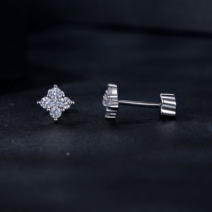 Four-Leaf Clover Moissanite Studs