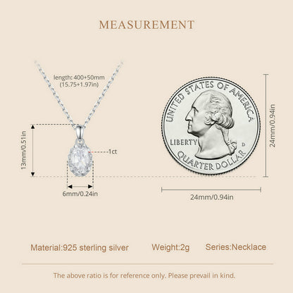 Brilliant 1ct Moissanite Necklace