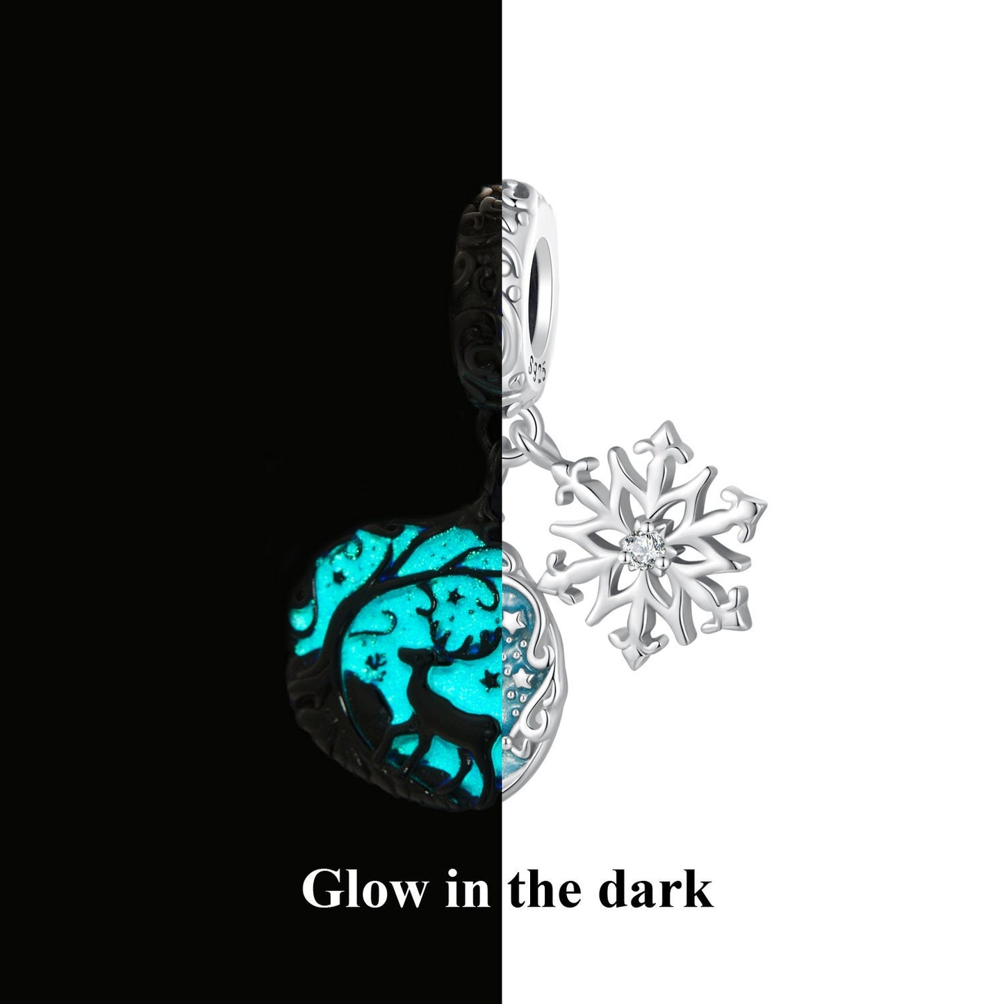 Luminous Elk Pendant Charm