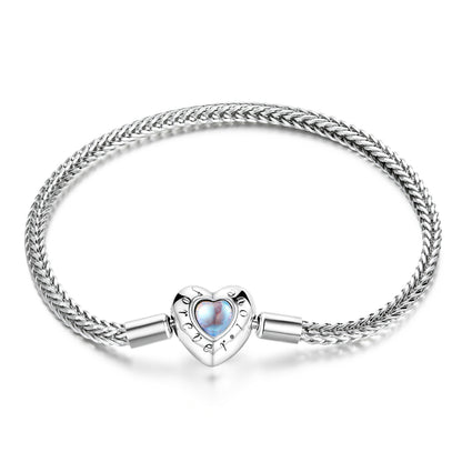 Heart-Shaped Moonstone Basic Bracelet