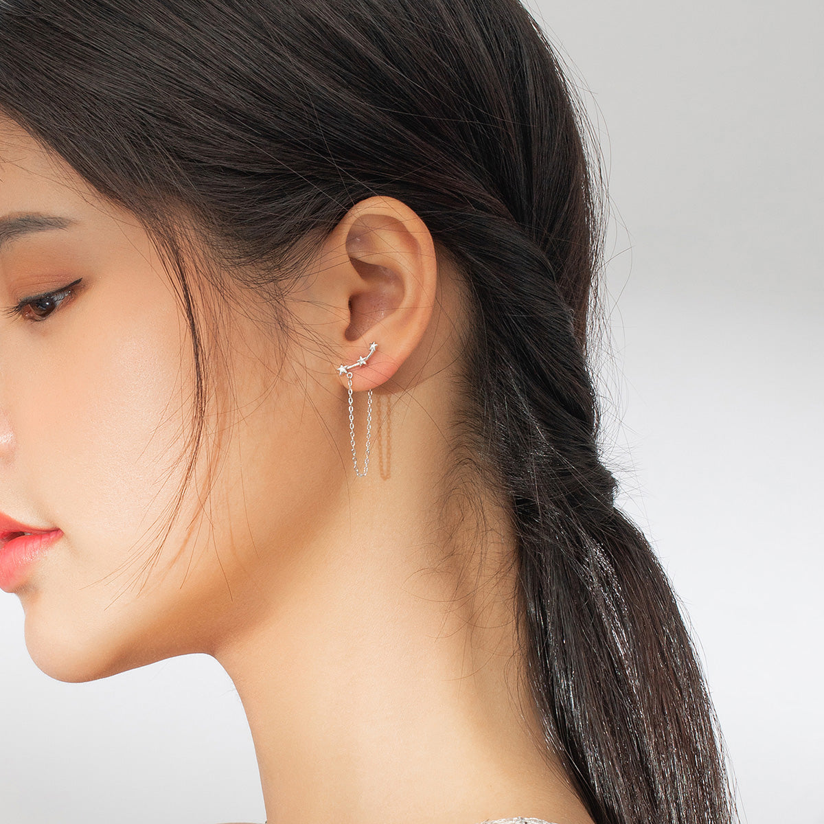 Fringe Star Hoop Earrings