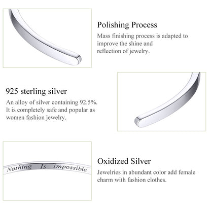 Forward Motion Silver Bangle