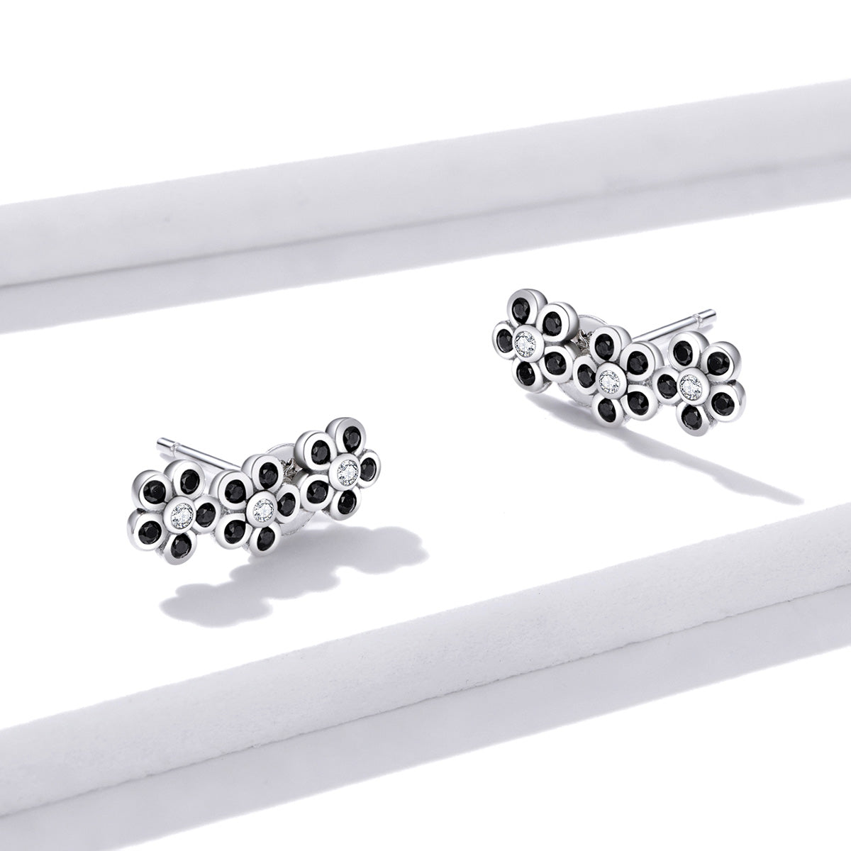 Alluring Floral Hoop Earrings