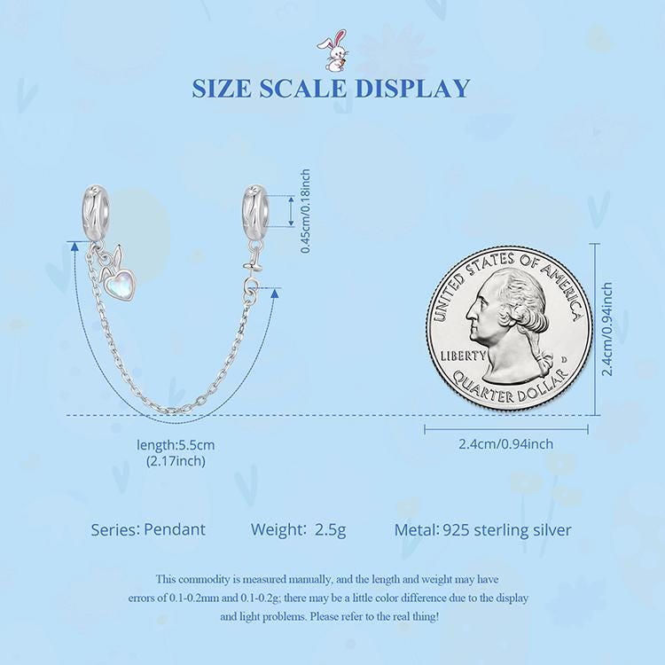 Easter Rabbit Safety Chain Charm