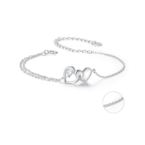 Dual Heart Charm Bracelet