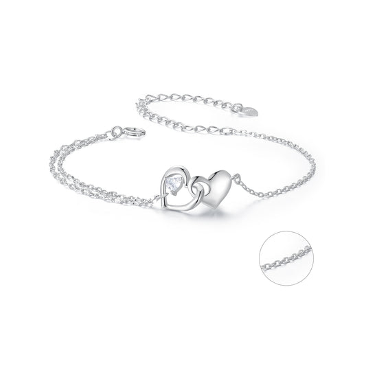 Dual Heart Charm Bracelet