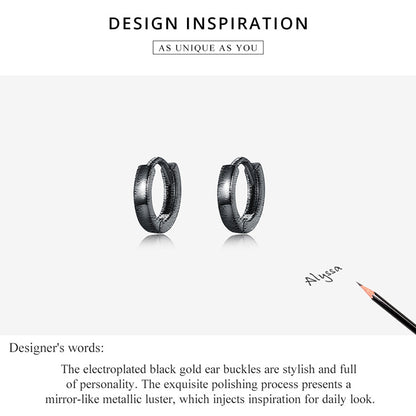 Black Clip Earrings