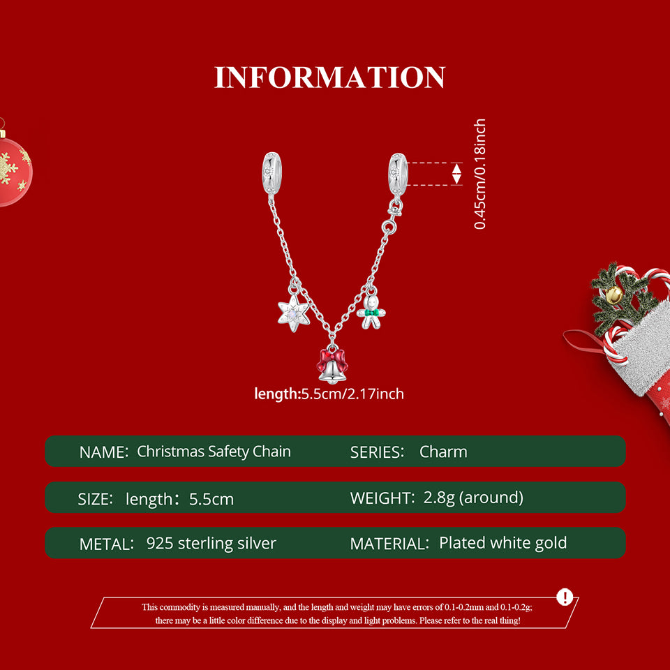 Christmas Safety Chain Charm
